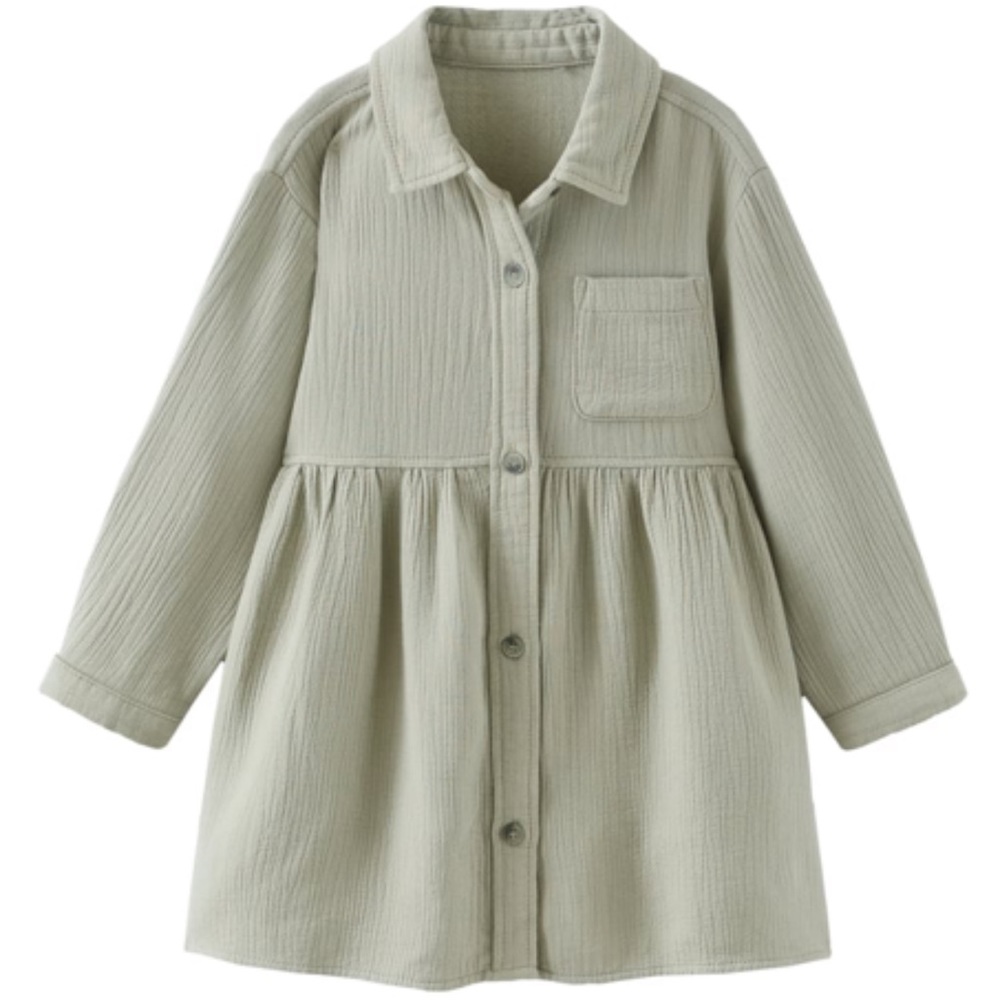 Zara textured shirt dress